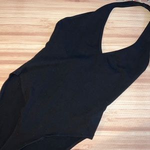 F21 black halter bodysuit, size medium